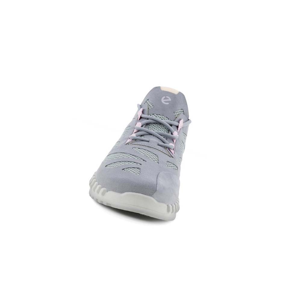 Women's Ecco Zipflex Low Tex Sneakers Silver / Grey | USA 270EBC